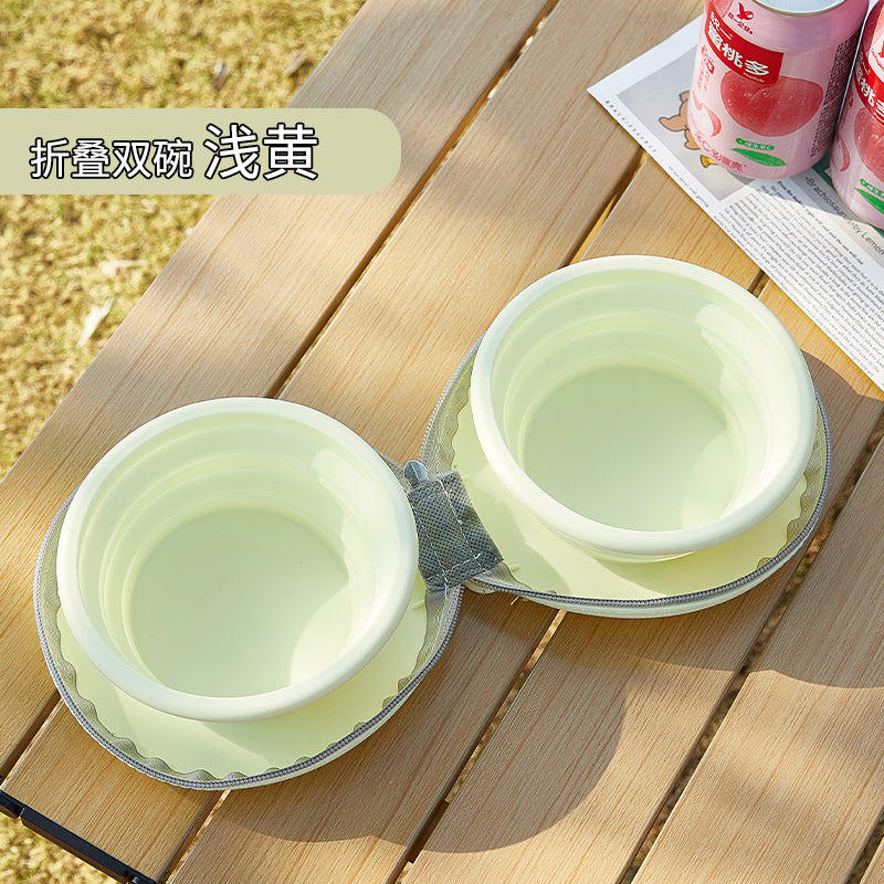 Pet Silicone Folding Bowl-Light Yellow