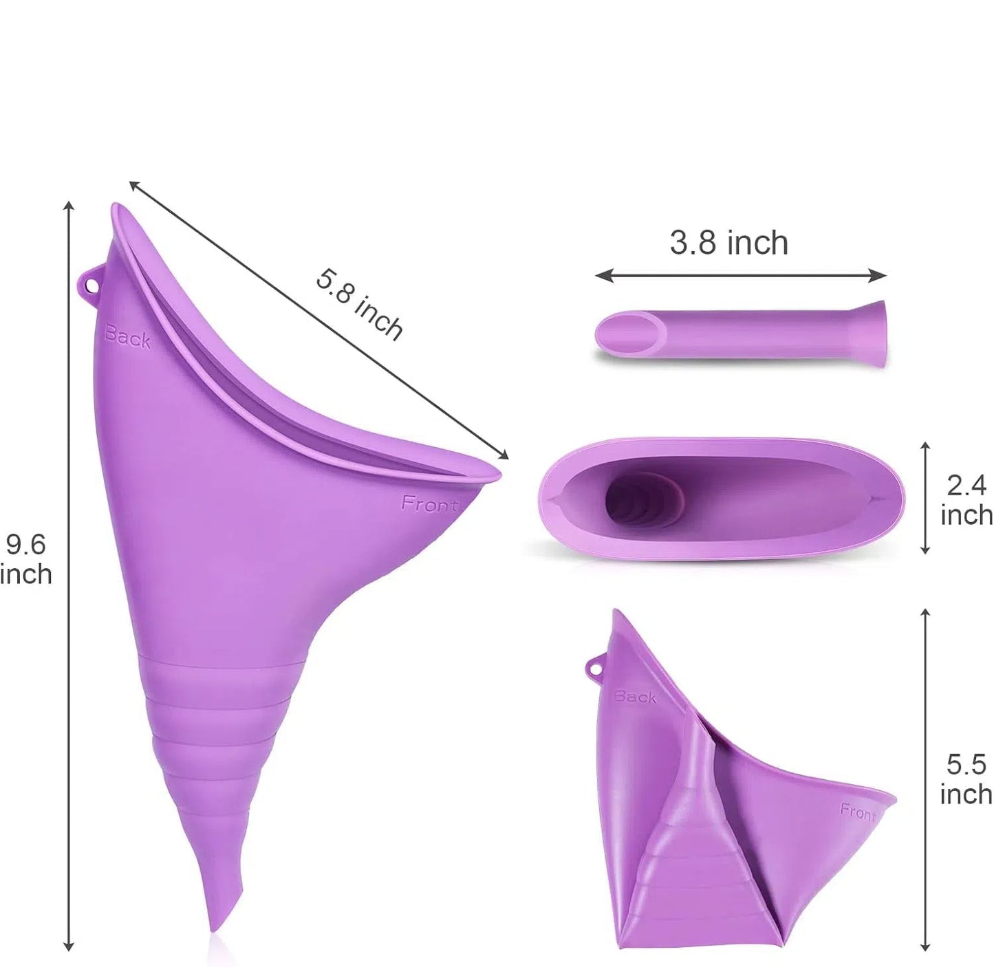 Female Urinal, Reusable Silicone Foolproof Women Pee Funnel Allows Women to Pee Standing Up,Women's Urinal is The Perfect Companion for Indoor Use